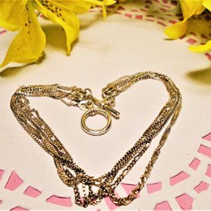 vintage Dainty Multi Chain Sterling 925 silver bracelet